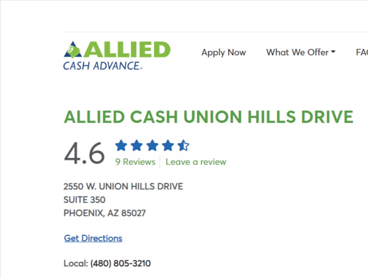 Allied Cash Advance reviews