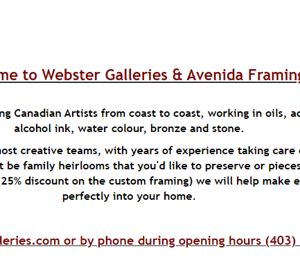Webster Galleries & Avenida Framing reviews