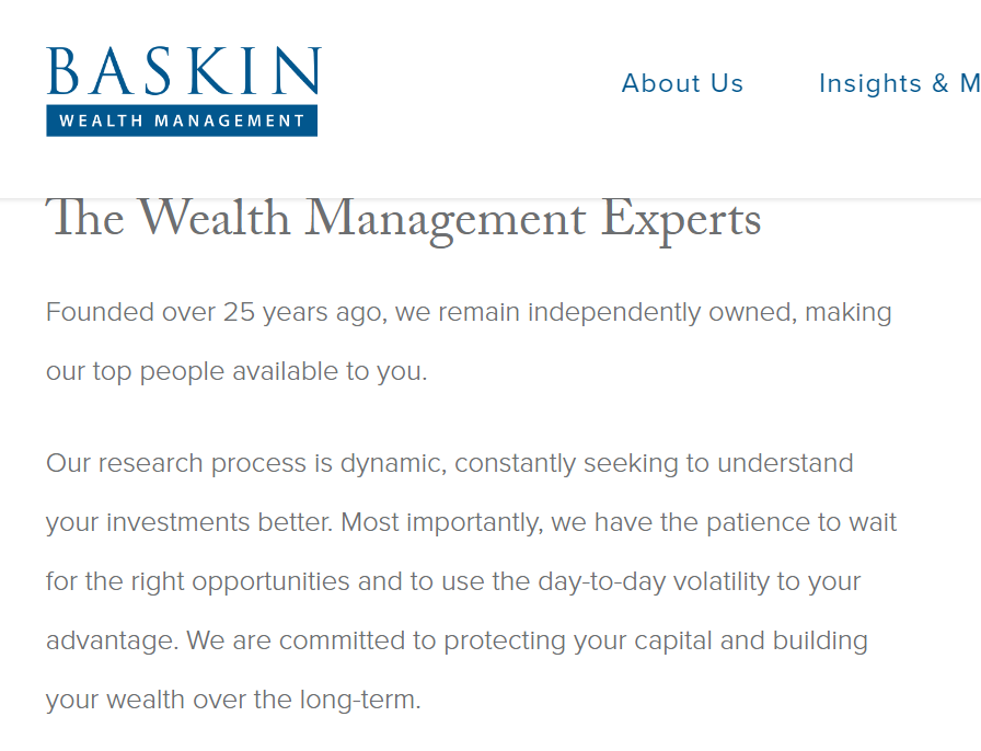 Baskin Wealth Management reviews