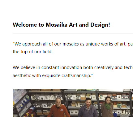 Mosaika Art And Design Inc reviews