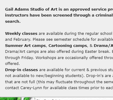 Gail Adams Studio Of Art reviews
