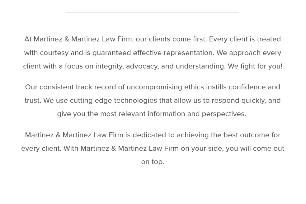 Martinez & Martinez Law Firm reviews
