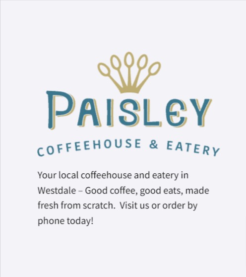 Paisley Coffeehouse & Eatery reviews