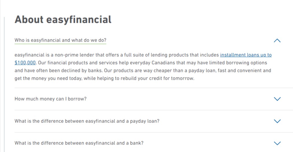 easyfinancial Services reviews