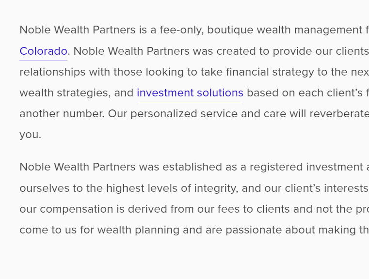 Noble Wealth Partners reviews
