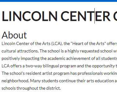 Lincoln Center of the Arts reviews