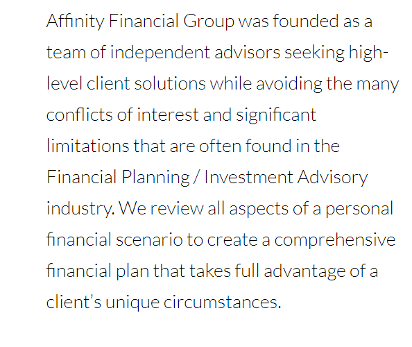 Affinity Financial Group reviews