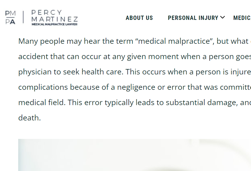 Percy Martinez Medical Malpractice Lawyers reviews