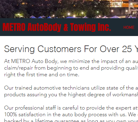 Metro Auto Body & Towing Inc. reviews