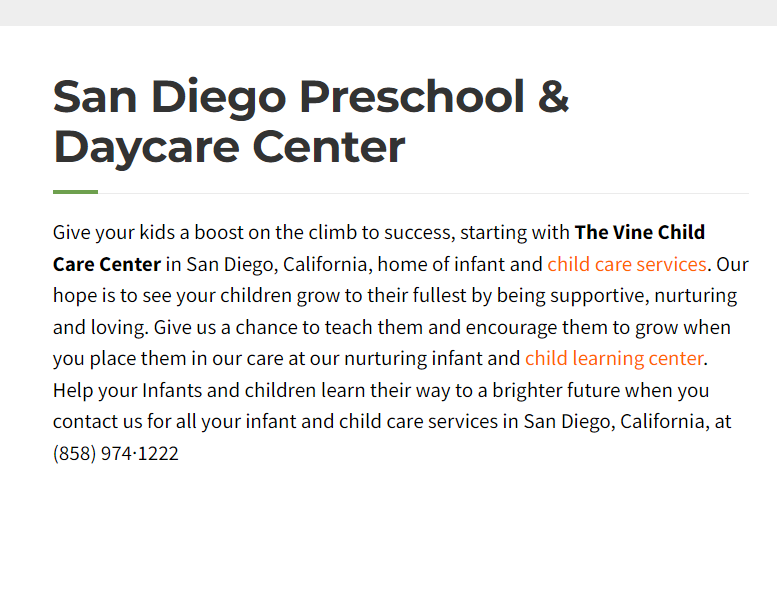 The Vine Learning Center reviews