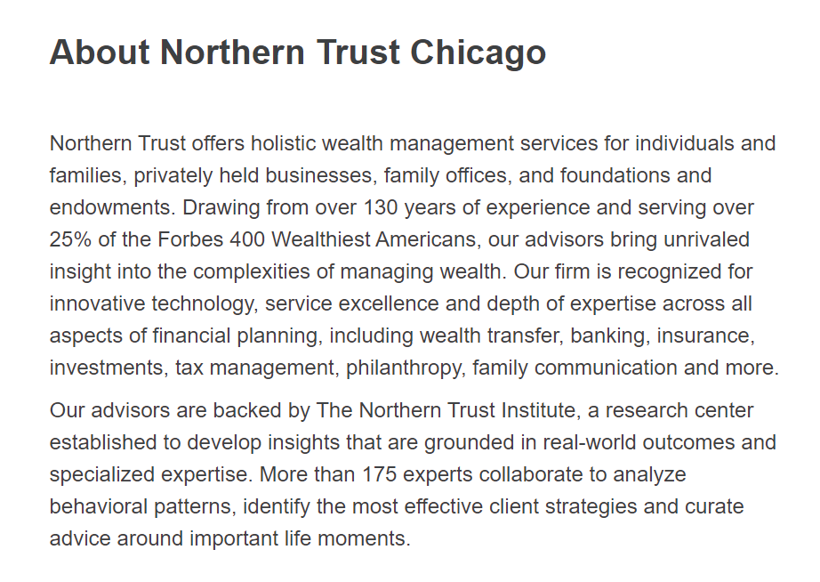 Northern Trust reviews
