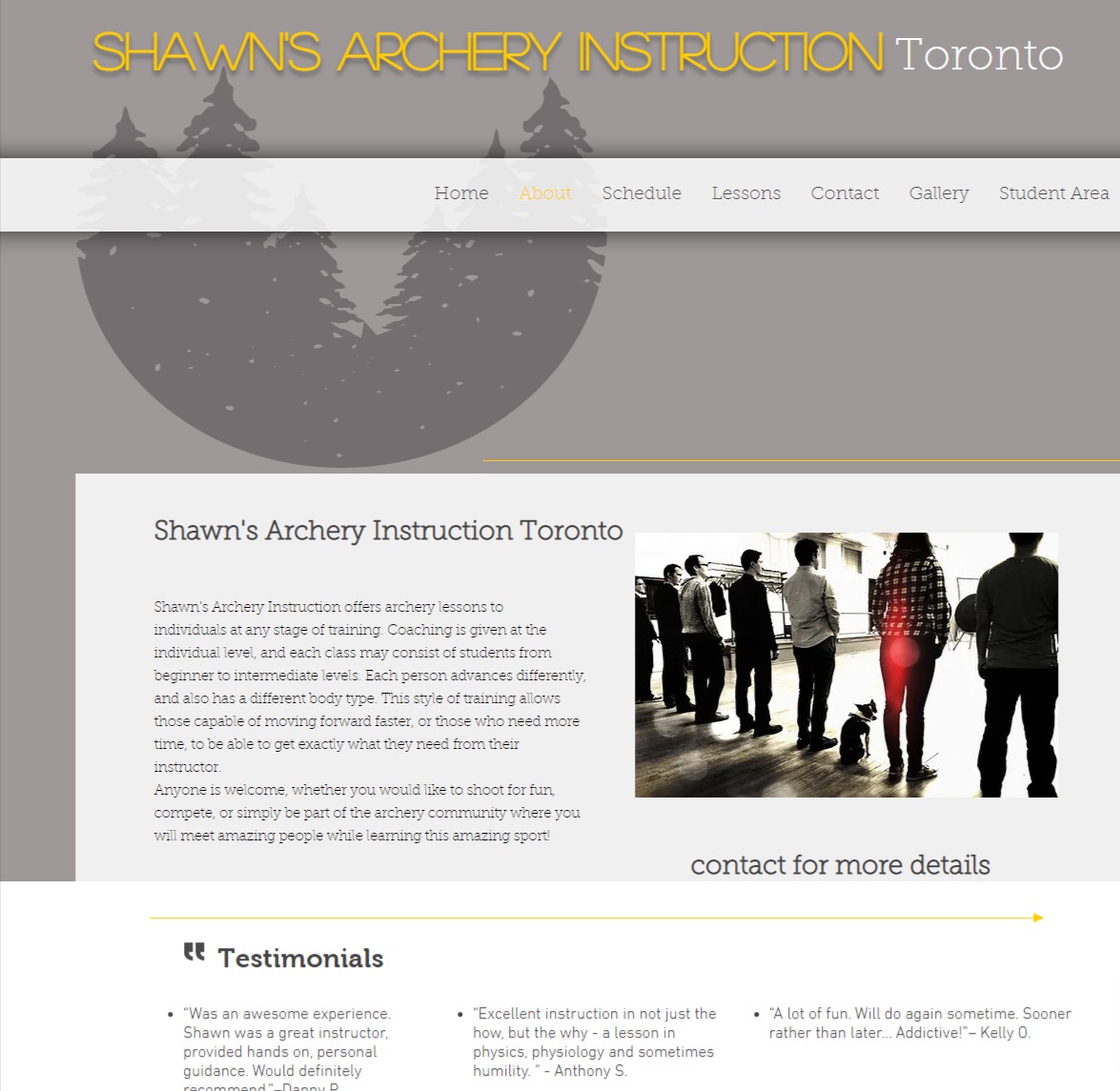 Shawn's Archery Instruction Toronto reviews