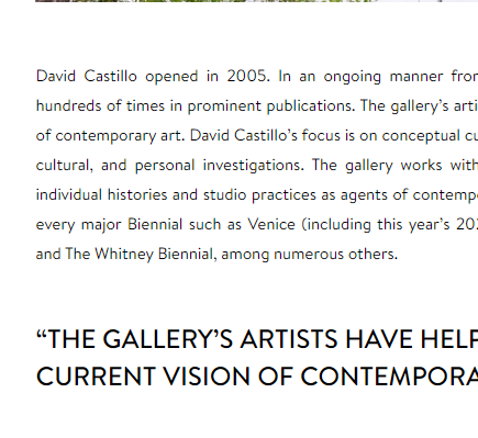 David Castillo reviews