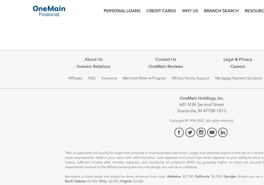 OneMain Financial reviews