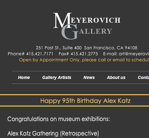 Meyerovich Gallery reviews