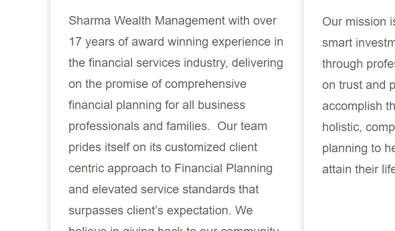 Sharma Wealth Management reviews