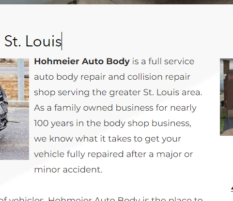 Hohmeier Auto Body reviews