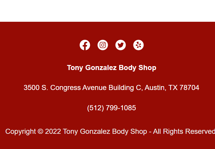 Tony Gonzalez Body Shop reviews