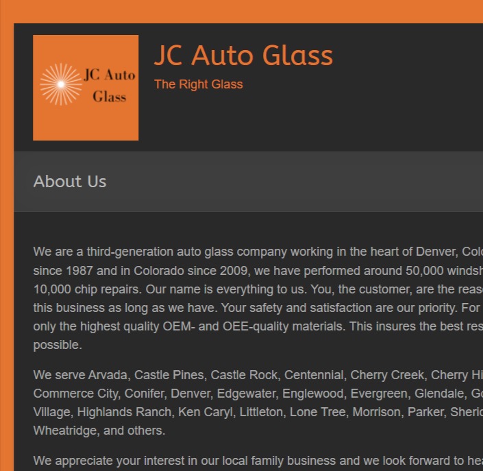 JC auto glass reviews