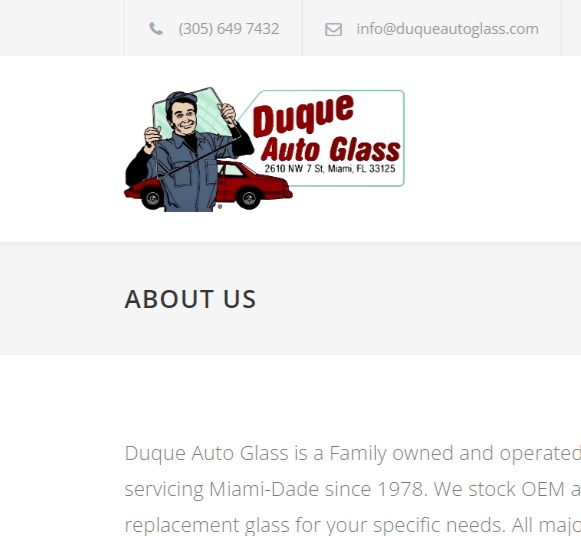 Duque Auto Glass reviews