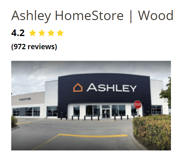 Ashley HomeStore reviews