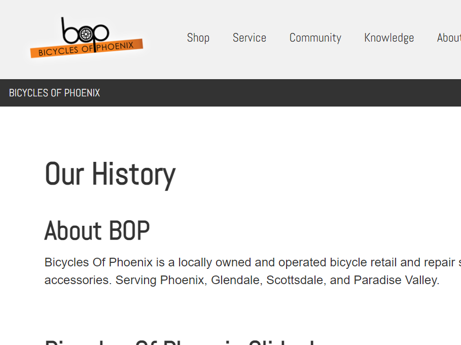 Bicycles of Phoenix reviews
