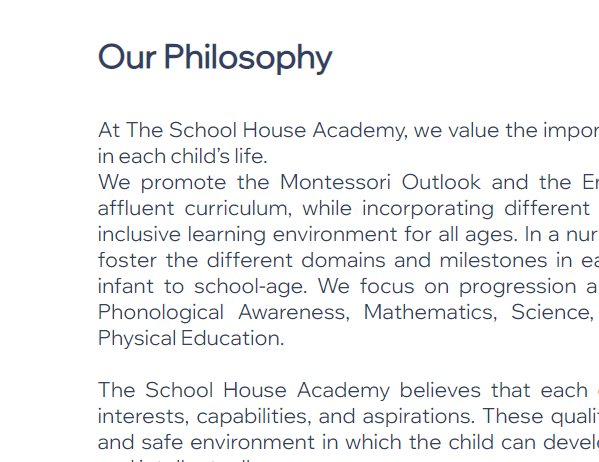 The School House Academy Daycare reviews