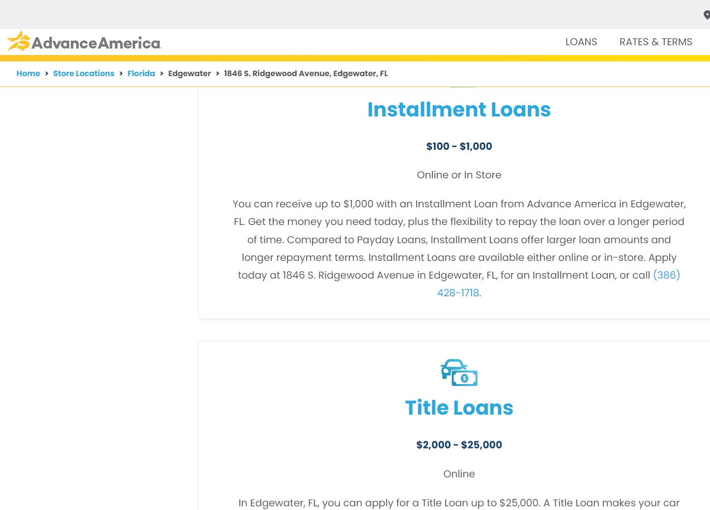 Advance America reviews