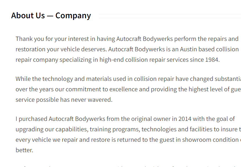 Autocraft Bodywerks reviews