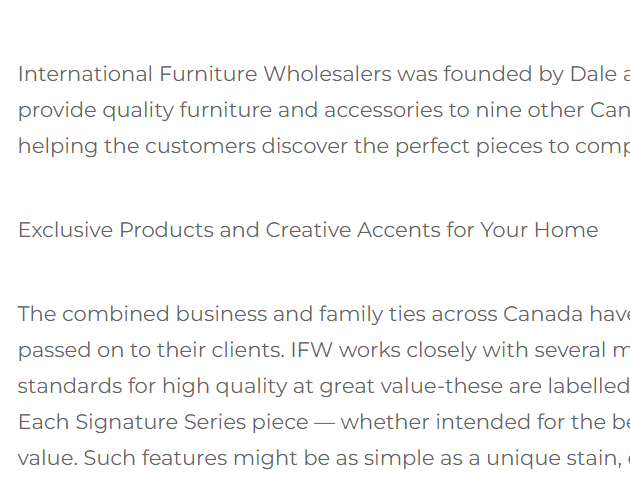 International Furniture Wholesalers reviews