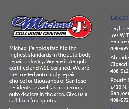 Michael J's Body Shop reviews