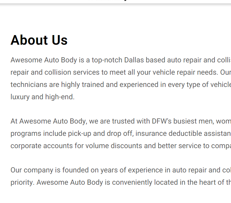 Awesome Auto Body reviews