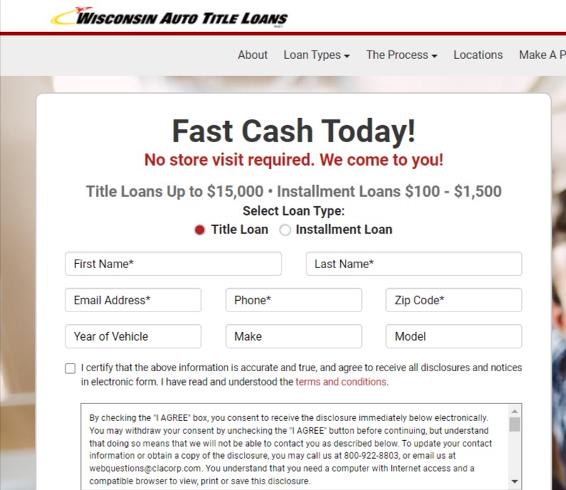 Wisconsin Auto Title Loans, Inc. reviews