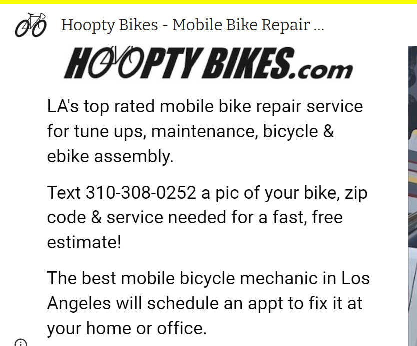 Hoopty Bikes - Mobile Bike Repair & Service reviews