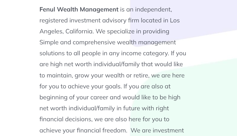 Fenul Wealth Management LLC reviews