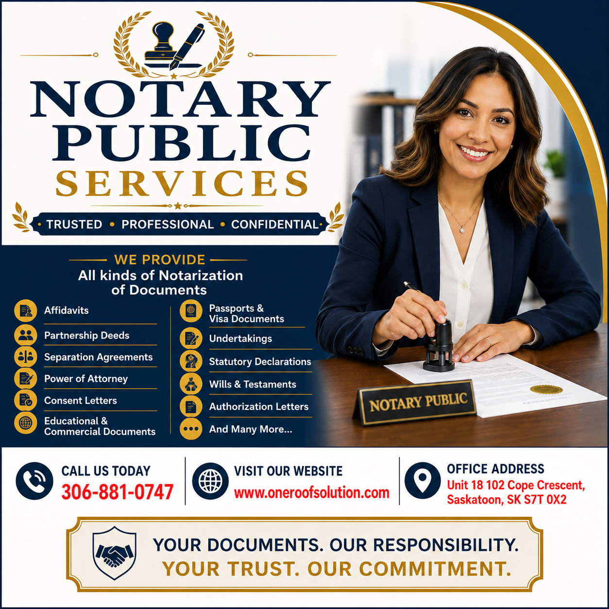 ONE ROOF SOLUTION Income Tax Preparation and Notary Public Services Saskatoon SK photo