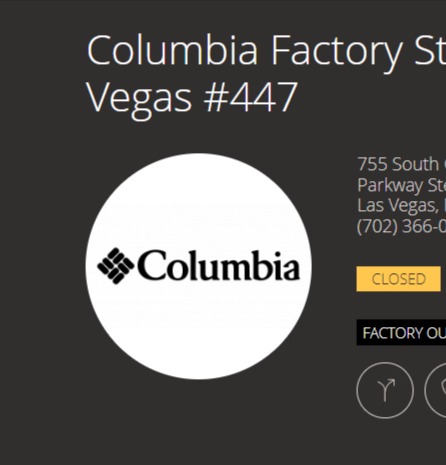 Columbia Factory Store reviews