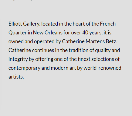 Elliott Gallery LLC reviews
