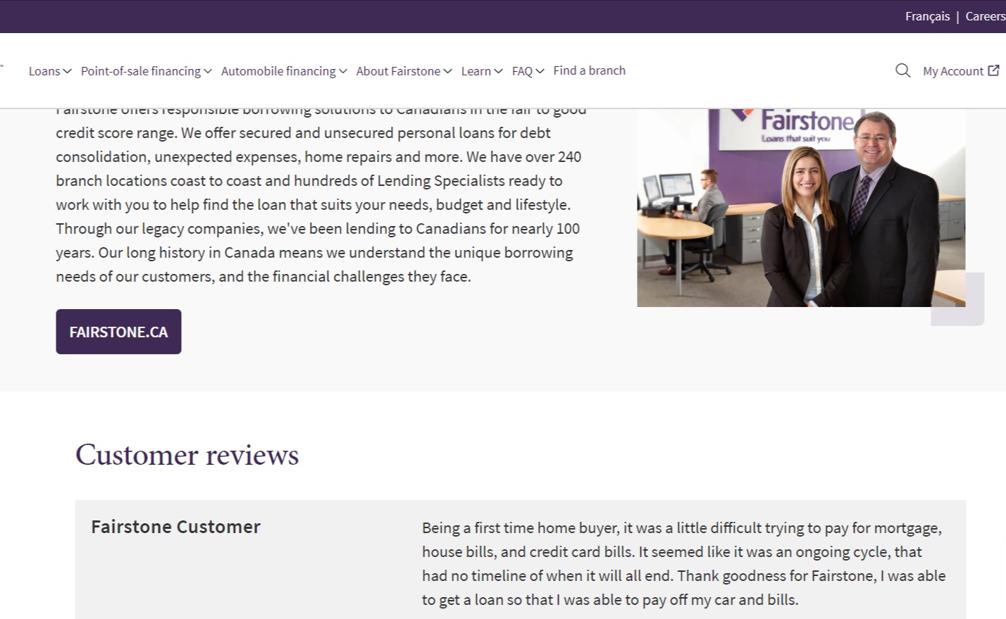 Fairstone reviews