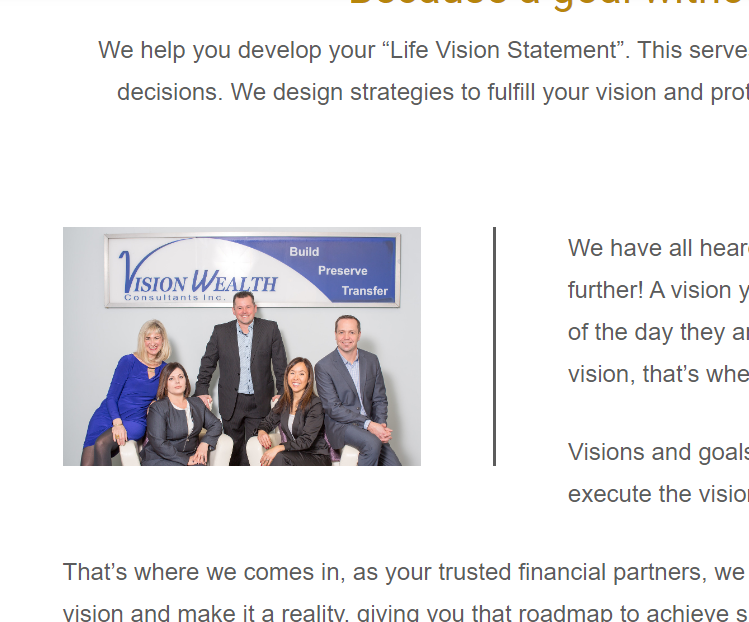 Vision Wealth Consultants Inc reviews