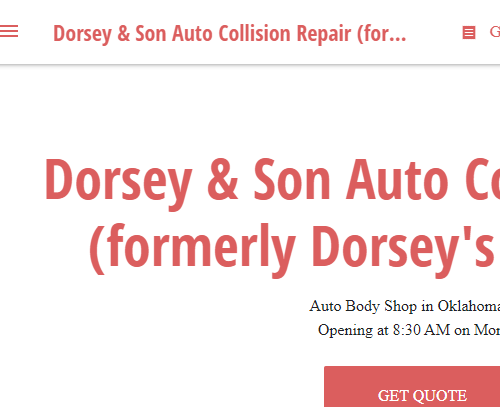 Dorsey & Son Auto Collision Repair (formerly Dorsey's Body Shop) reviews