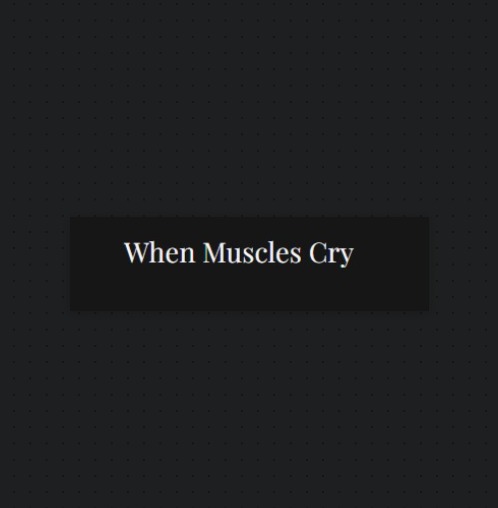 When Muscles Cry Therapeutic Massage reviews