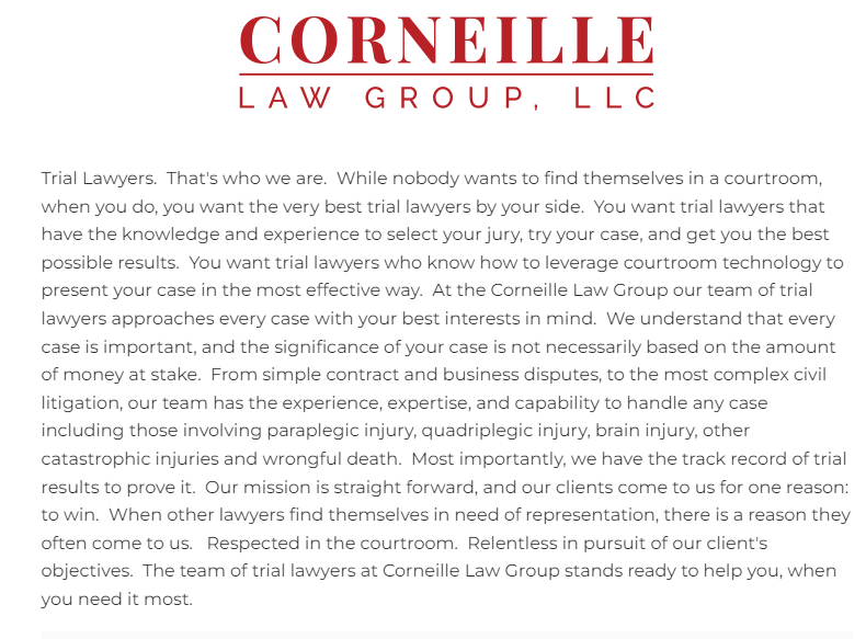 Corneille Law Group reviews