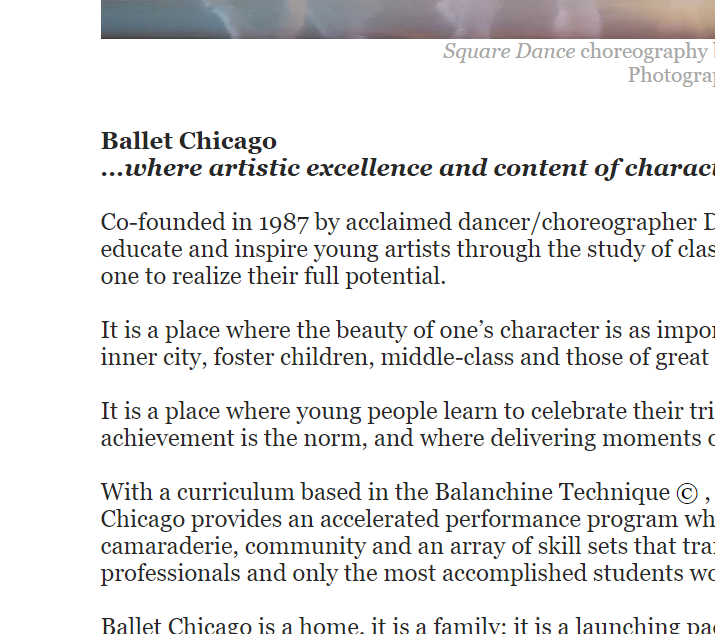 Ballet Chicago reviews
