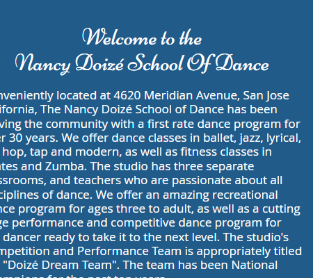 Nancy Doize' School of Dance reviews