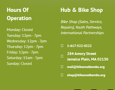 Bikes Not Bombs Hub & Bike Shop reviews