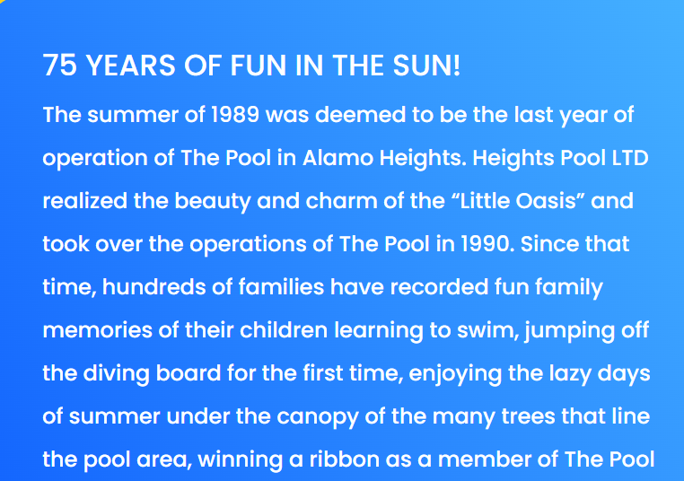 Heights Pool reviews