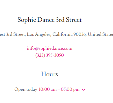 Sophie Dance reviews