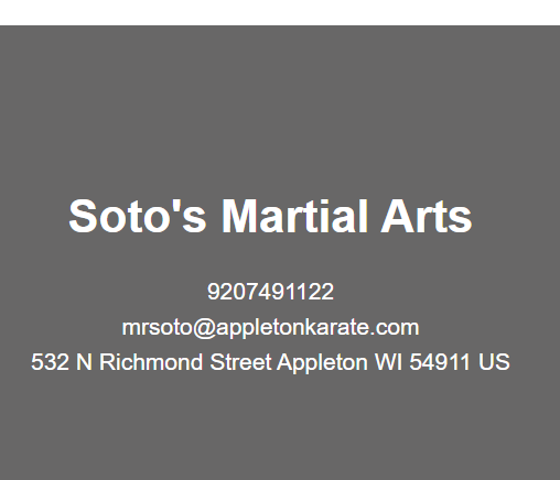 Soto's Martial Arts Academy reviews