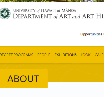 University of Hawaii Department of Art & Art History reviews